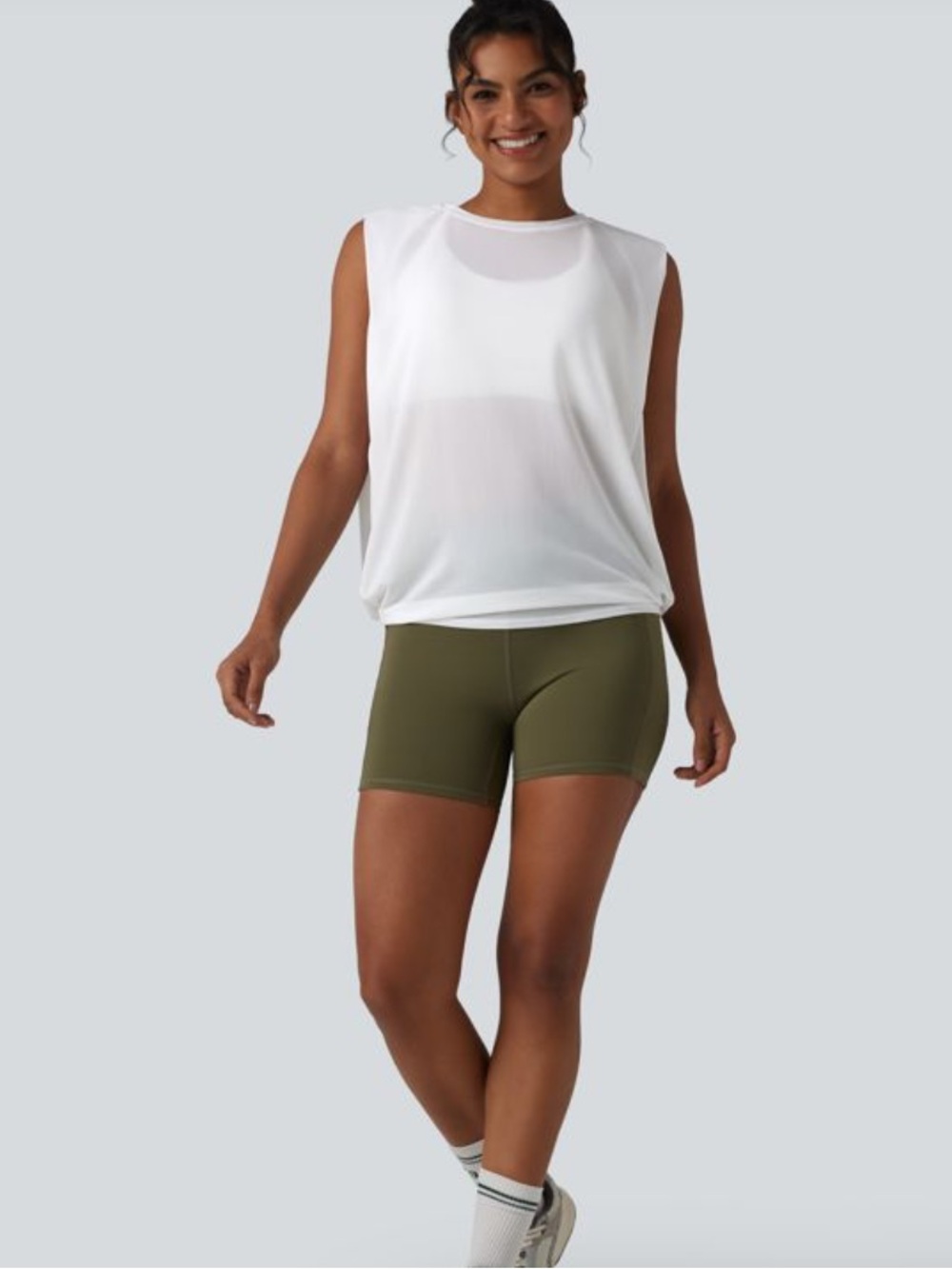 Halara sheer tank top sz small NWT